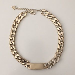 Guess chunky chain choker in gold